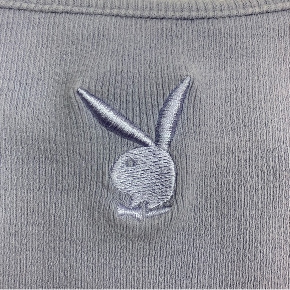 EUC PLAYBOY by Pacsun Spaghetti Strap Tank Ribbed Cropped Shirt Small Cami - Picture 3 of 5